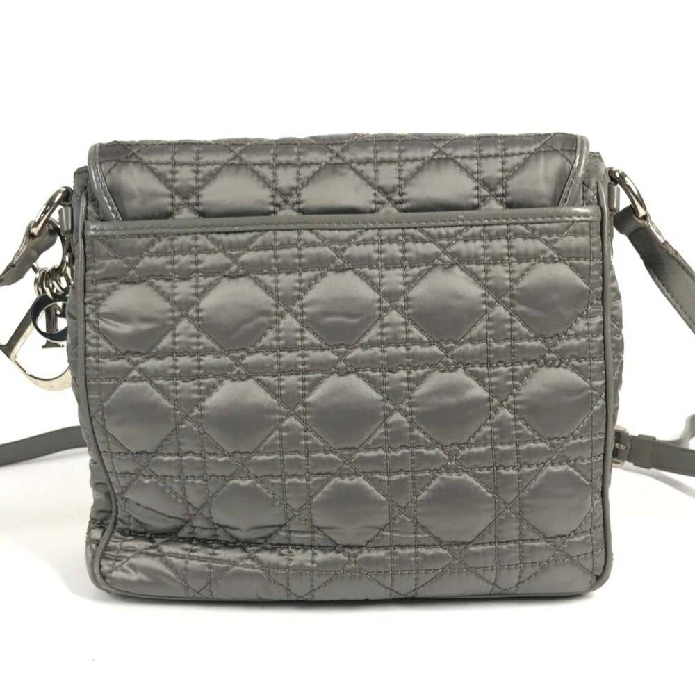 CHRISTIAN DIOR Gray Leather Pochette Shoulder Bag - Picture 4 of 14